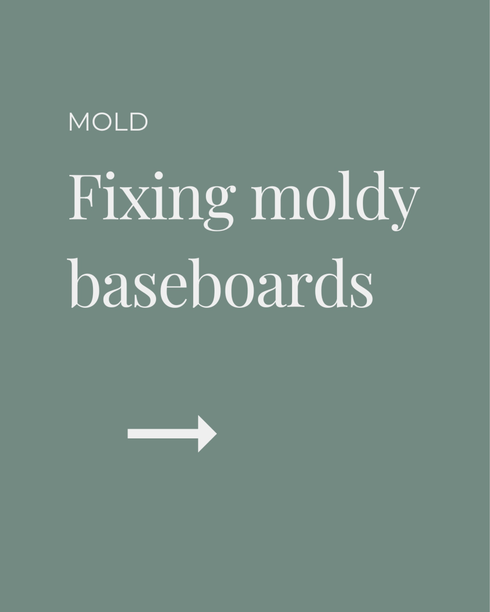 Why are builders installing MDF in wet spaces?! Let’s fix it to prevent mold! 
- remove the mold, prime, install PVC baseboards because they look the same + waterproof! 