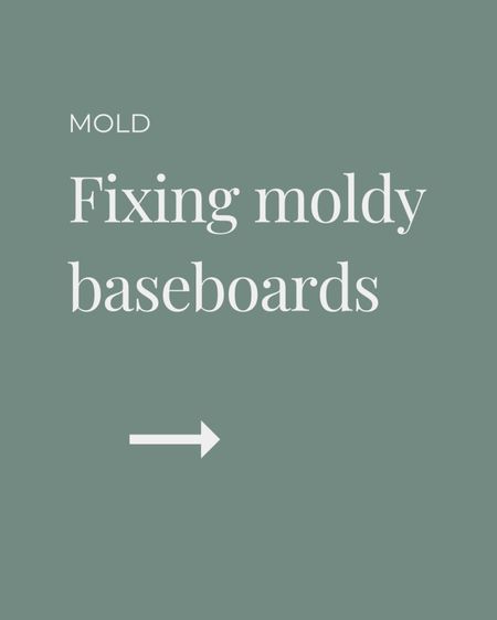 Why are builders installing MDF in wet spaces?! Let’s fix it to prevent mold! 
- remove the mold, prime, install PVC baseboards because they look the same + waterproof! 