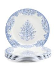 6Pk Christmas Tree Dinner Plates | TJ Maxx
