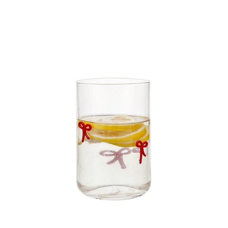 Holiday Time Bows Charm 16oz Drinking Glass 2 Pack | Walmart (US)