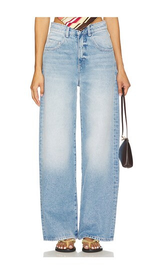 Icon Denim Poppy Eco Wide Leg Jeans in Blue. - size 27 | Revolve Clothing (Global)