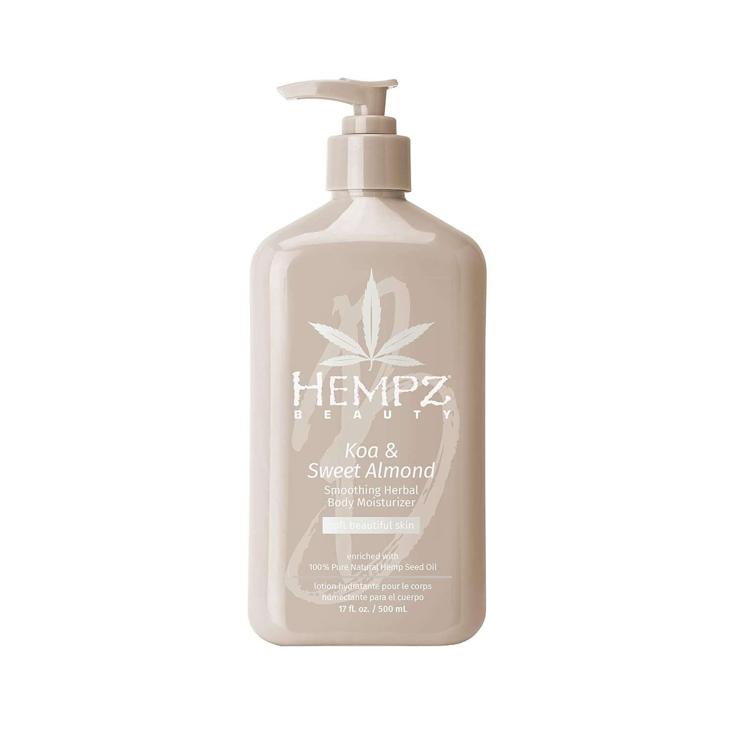 Hempz Smoothing Herbal, Koa & Sweet Almond Body Moisturizer, 17 Fl Oz (Pack of 1), Pink 17 Ounce | Amazon (US)