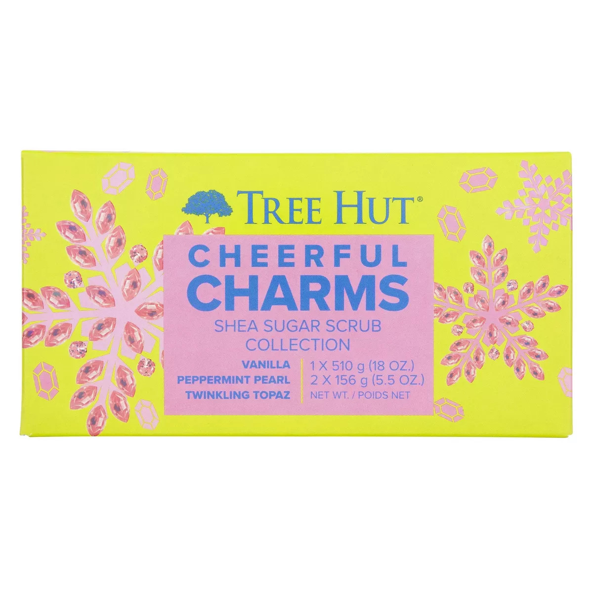Tree Hut Cheerful Charms Shea Sugar Scrub Gift Set - 3pc | Target