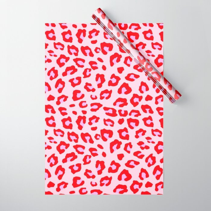 Leopard Print - Red And Pink Original Wrapping Paper | Society6