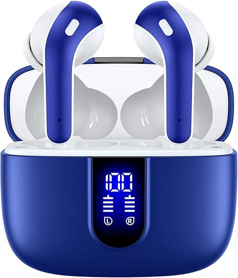 TAGRY Bluetooth Headphones True Wireless Earbuds 60H Playback LED Power Display Earphones with Wi... | Amazon (US)