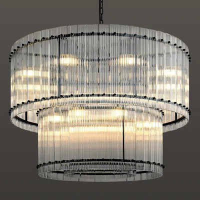 16-light 37''W Round Dimmable Tiered Chandelier with Crystal Accents (Bulbs Included) | Wayfair North America