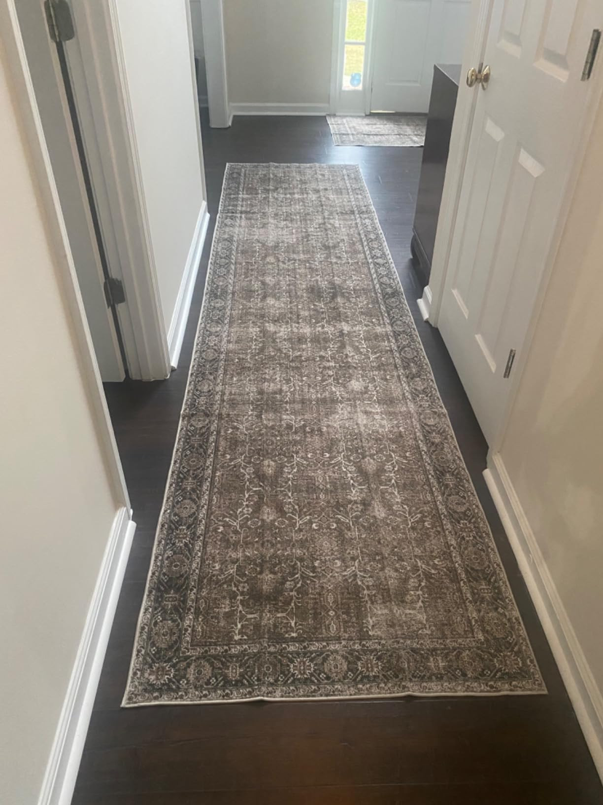 Vintage Area Rug 10x12 Brown Washable Living Room Bedroom Rug Indoor Carpet Tribal Distressed Rug... | Amazon (US)