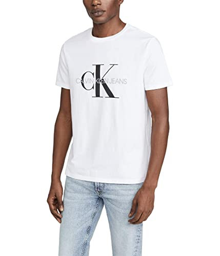 Calvin Klein Short Sleeve Monogram Logo T-Shirt Brilliant White | Amazon (US)