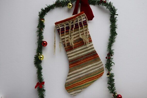 Handmade Wool Christmas Socks Decorative Kilim Socks 11x18 - Etsy Canada | Etsy (CAD)