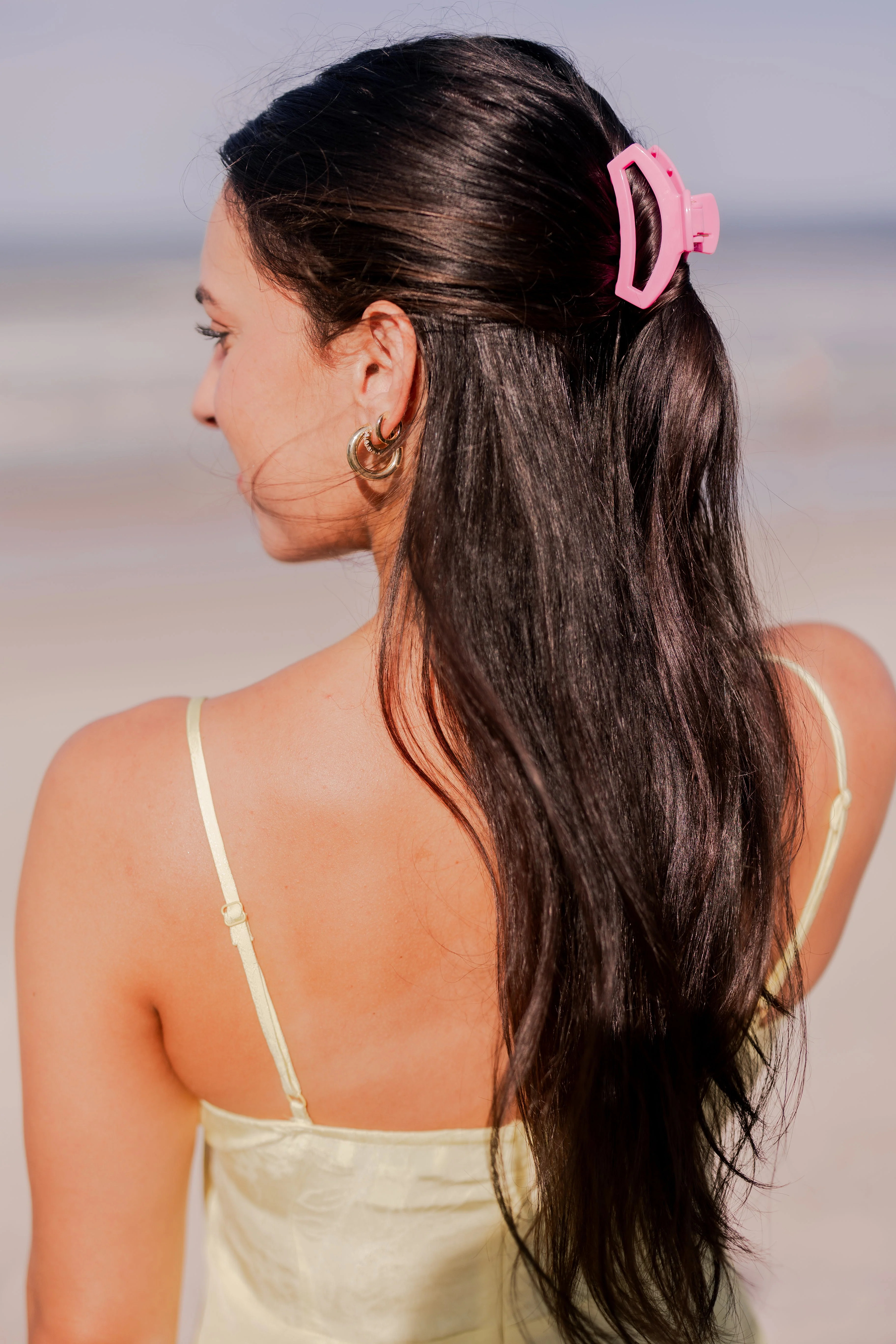 Open Paradise Pink Small Claw Hair Clip | TELETIES