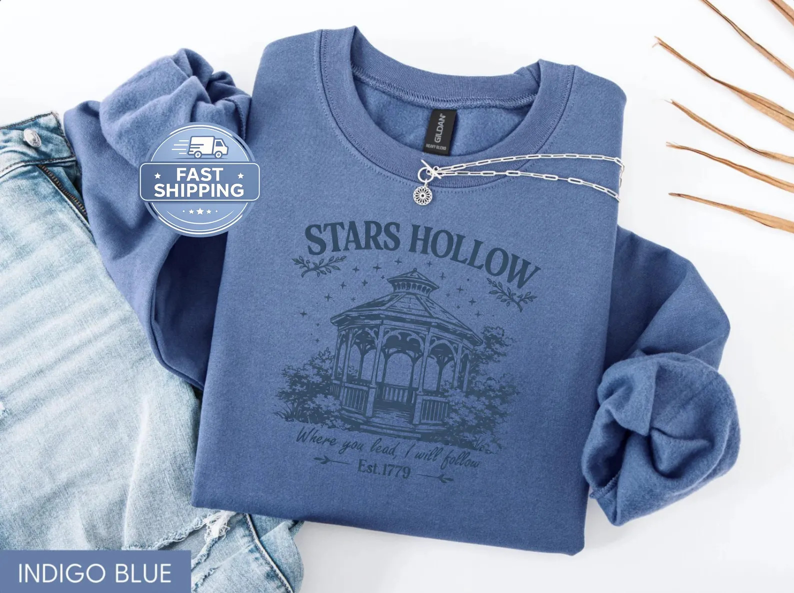Stars Hollow Inspired Sweatshirt, Where You Lead I Will Follow Crewneck, Cozy Fall Autumn Festiva... | Etsy (Global)