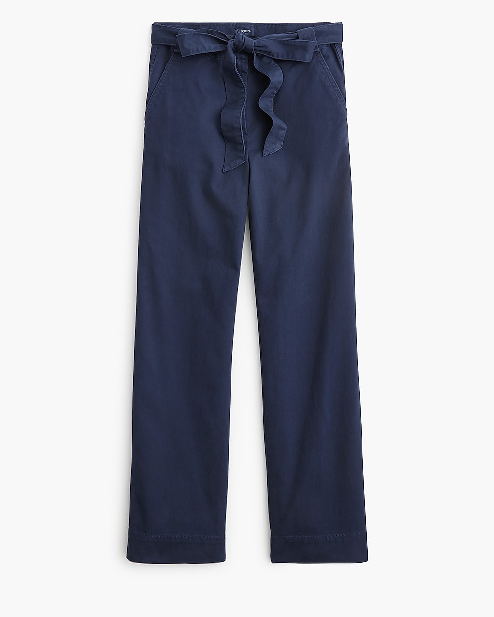 Twill wide-leg tie-waist chino pant | J.Crew Factory