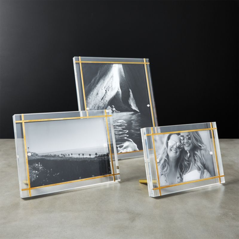 Stella Brass Inlay Acrylic Photo Frames | CB2 | CB2