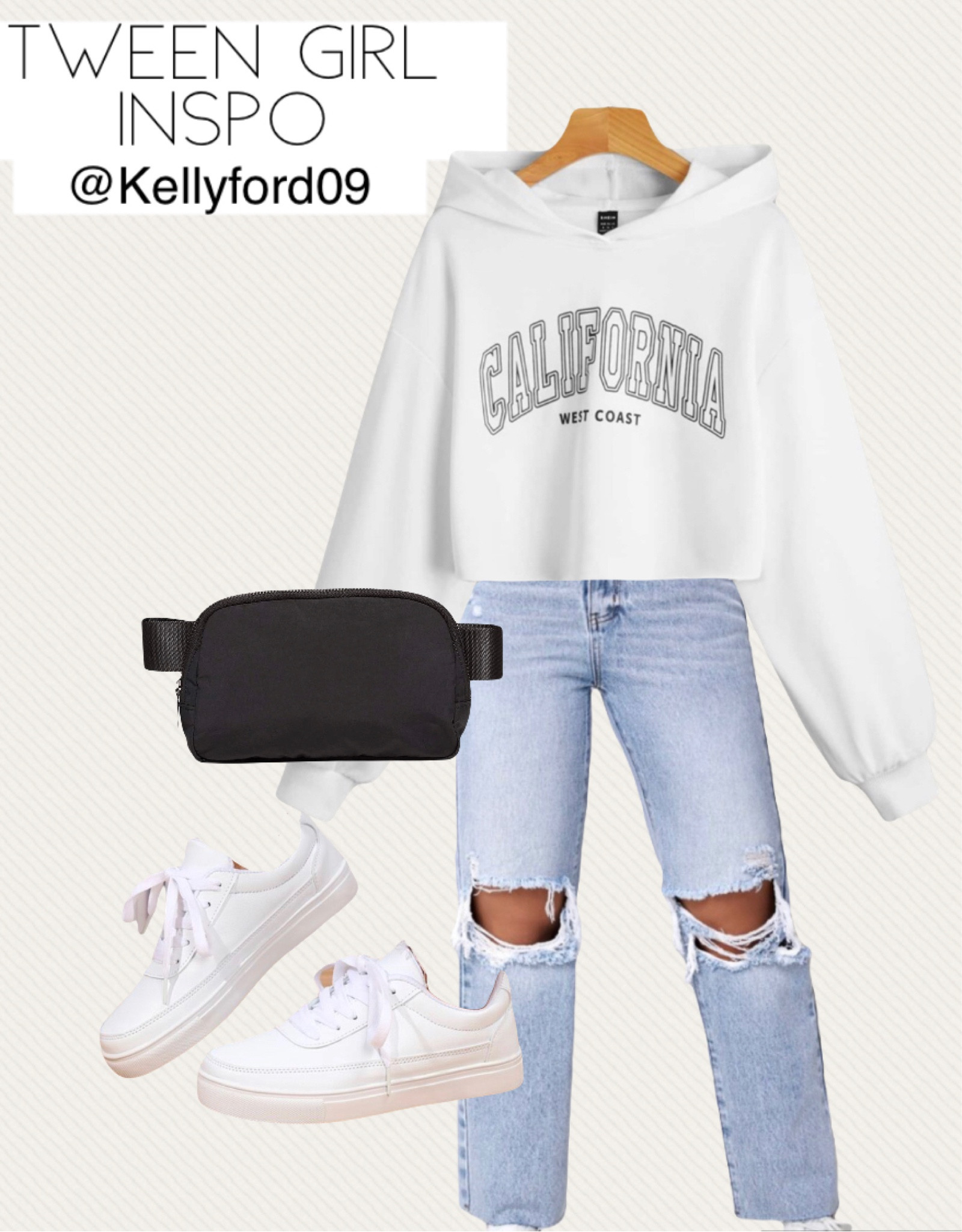Tweens//Outfit Inspo//Cropped//Sweatshirt//Cali//Black&White//Teenager

#LTKkids #LTKstyletip