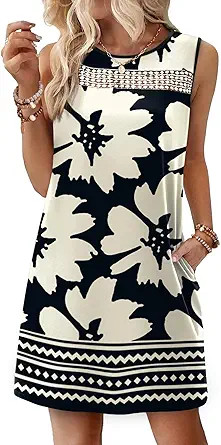 WIHOLL Summer Dresses for Women 2026 Beach Vacation Spring Fashion Clothing Lace Mini Tank Dress ... | Amazon (US)