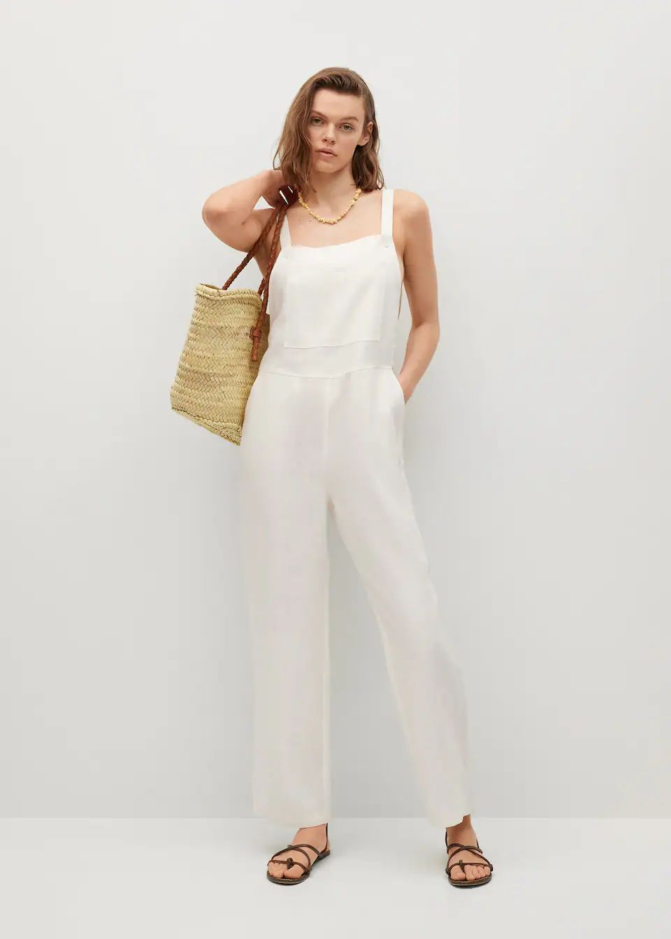 100% linen jumpsuit | MANGO (US)