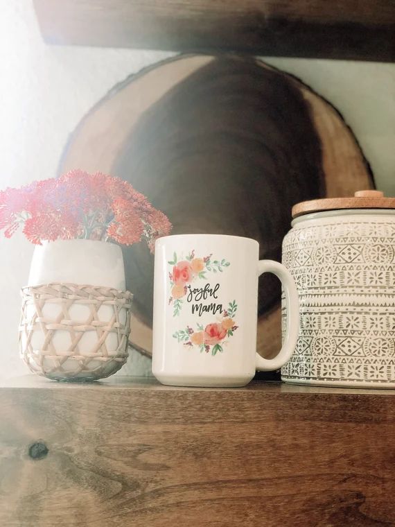 Joyful Mama Mug  Floral Mug | Etsy | Etsy (US)