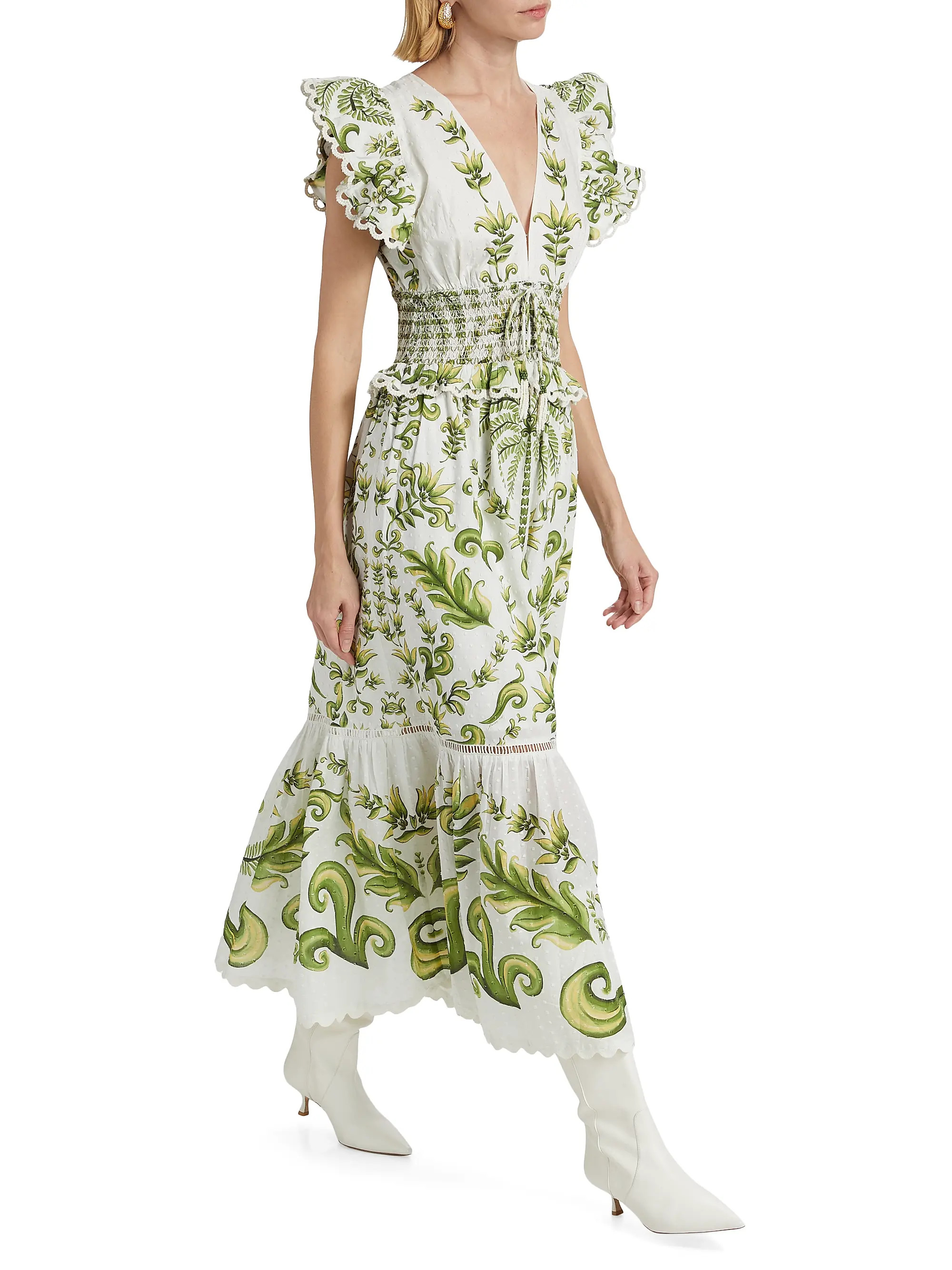 Milani Flutter-Sleeve Maxi Dress | Saks Fifth Avenue