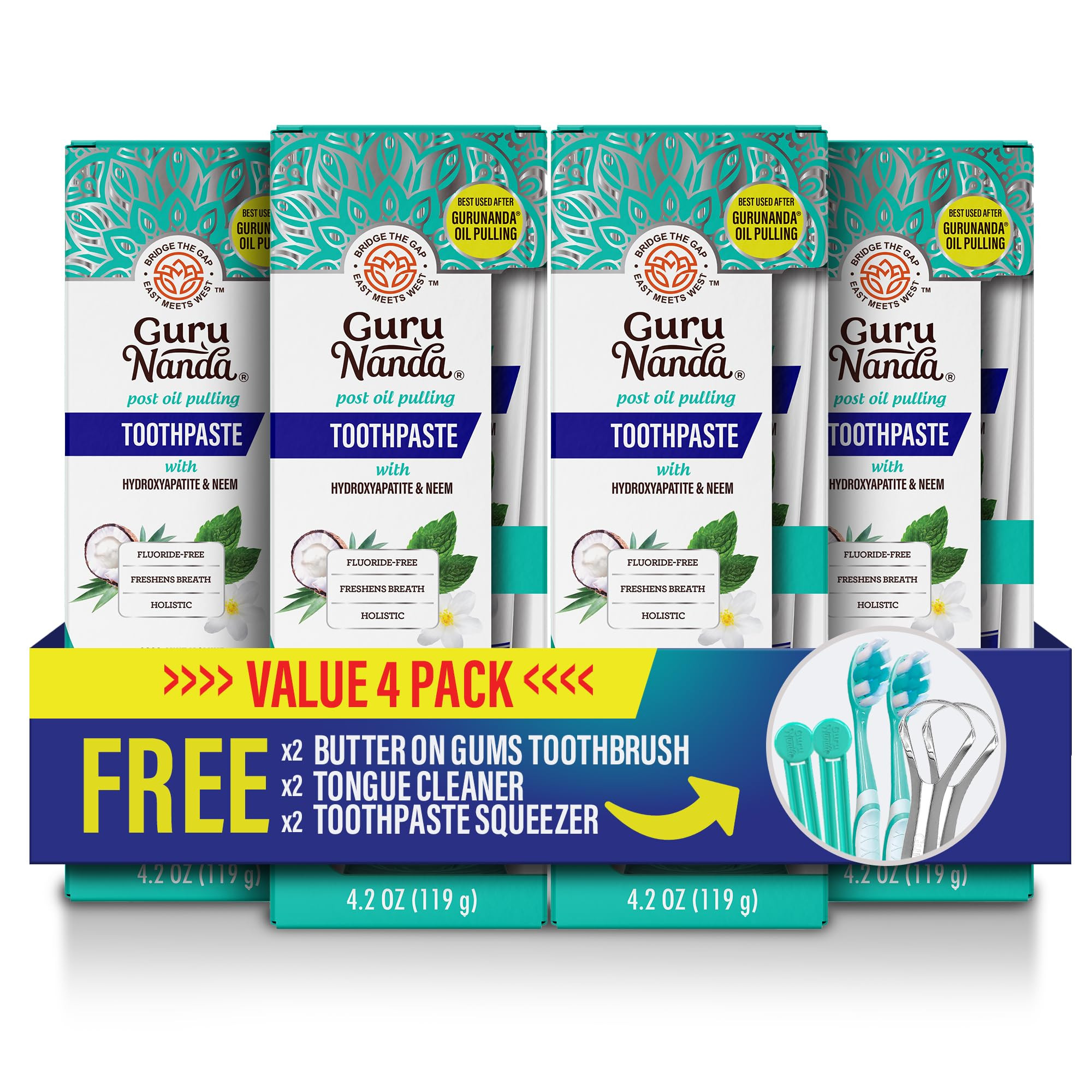 GuruNanda Hydroxyapatite Toothpaste, SLS & Fluoride Free, Whitening Toothpaste - Freshens Breath,... | Amazon (US)