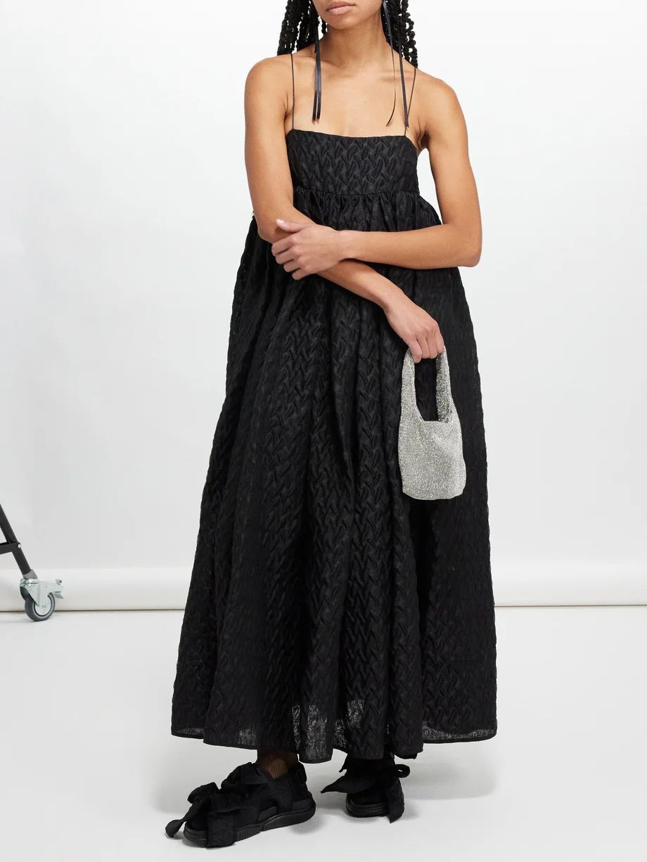 Edition Beth square-neck linen-blend cloqué dress | Cecilie Bahnsen | Matches (UK)