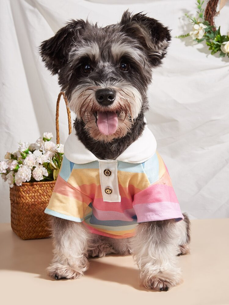 1pc Striped Print Pet Shirt | SHEIN