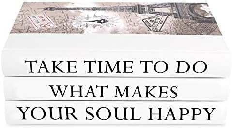 3 Piece Take Quote Decorative Book Set,Fashion Decoration Book,Real Blank Hardcover Book For Deco... | Amazon (US)
