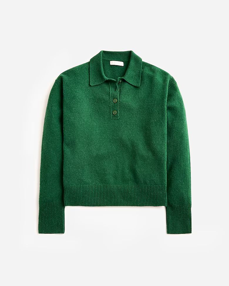 Long-sleeve sweater-polo in Supersoft yarn | J. Crew US