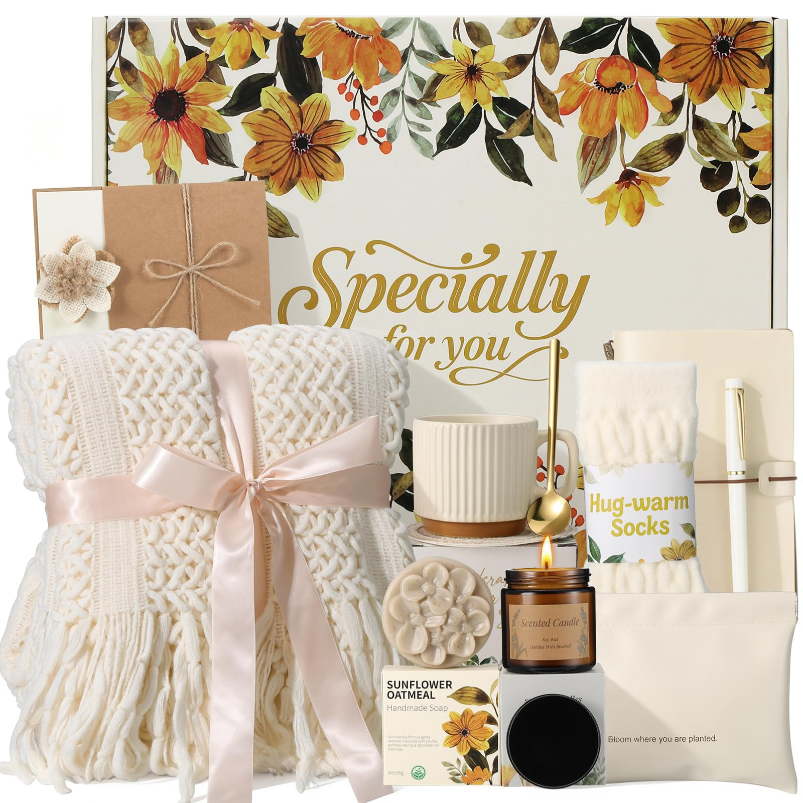 Mothers Day Gift for Mom Wife Grandma Sister Friend - Self Care Gifts for Women Birthday Gift, Get Well Soon Sympathy Gift Baskets for Women Care Package, Thinking of You Inspirational Gifts for Women | Amazon (US)