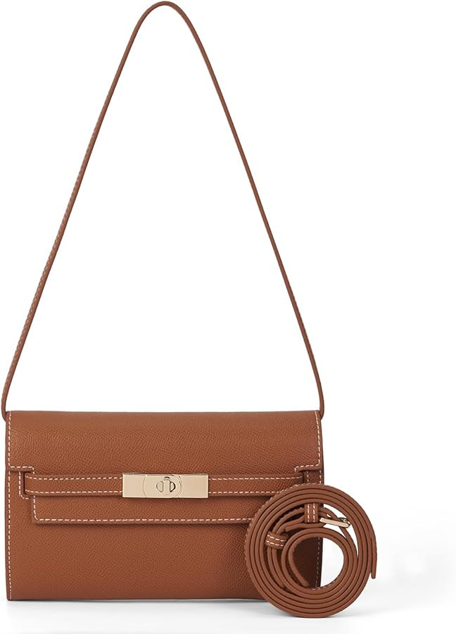 Mini Clutch Purse Vegan Leather Crossbody Bag for Women Small Shoulder Bag Designer Handbag with ... | Amazon (US)