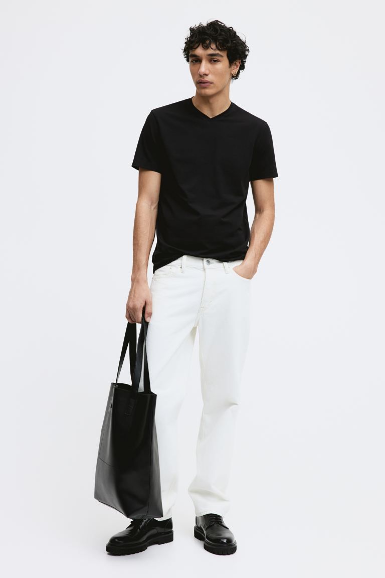 Slim Fit V-neck T-shirt | H&M (US + CA)