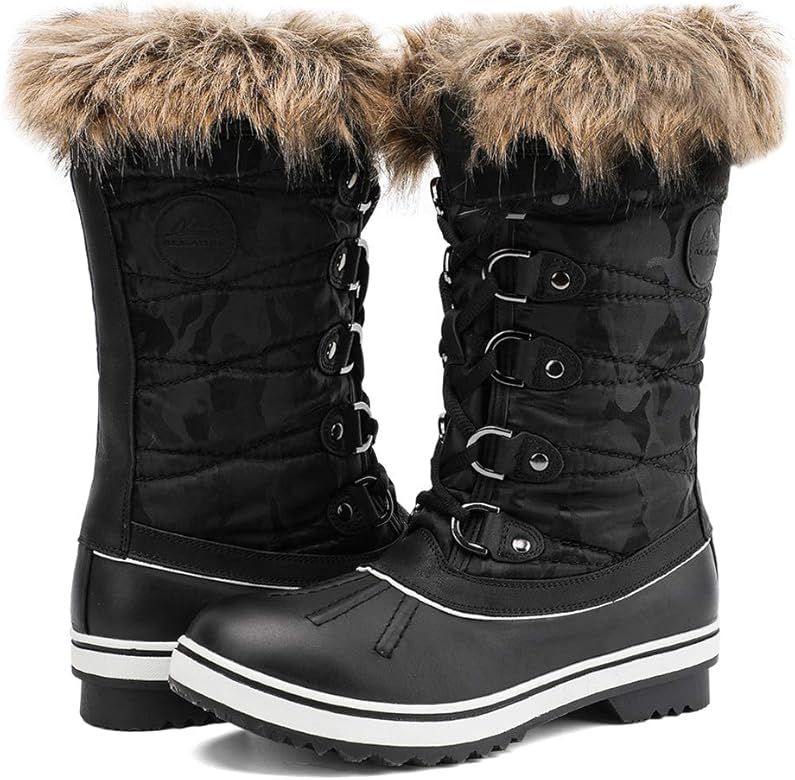ALEADER Women Snow Boots Winter Waterproof Warm Mid-Calf Boots | Amazon (US)