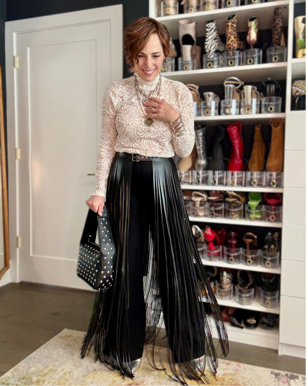 BOLD STYLE INSPIRATION!

Faux leather long fringe belt. Made by hand on Etsy. 

Shop below. 

Also wearing French Kande necklaces 

 #LTKOver40 #LTKStyleTip
