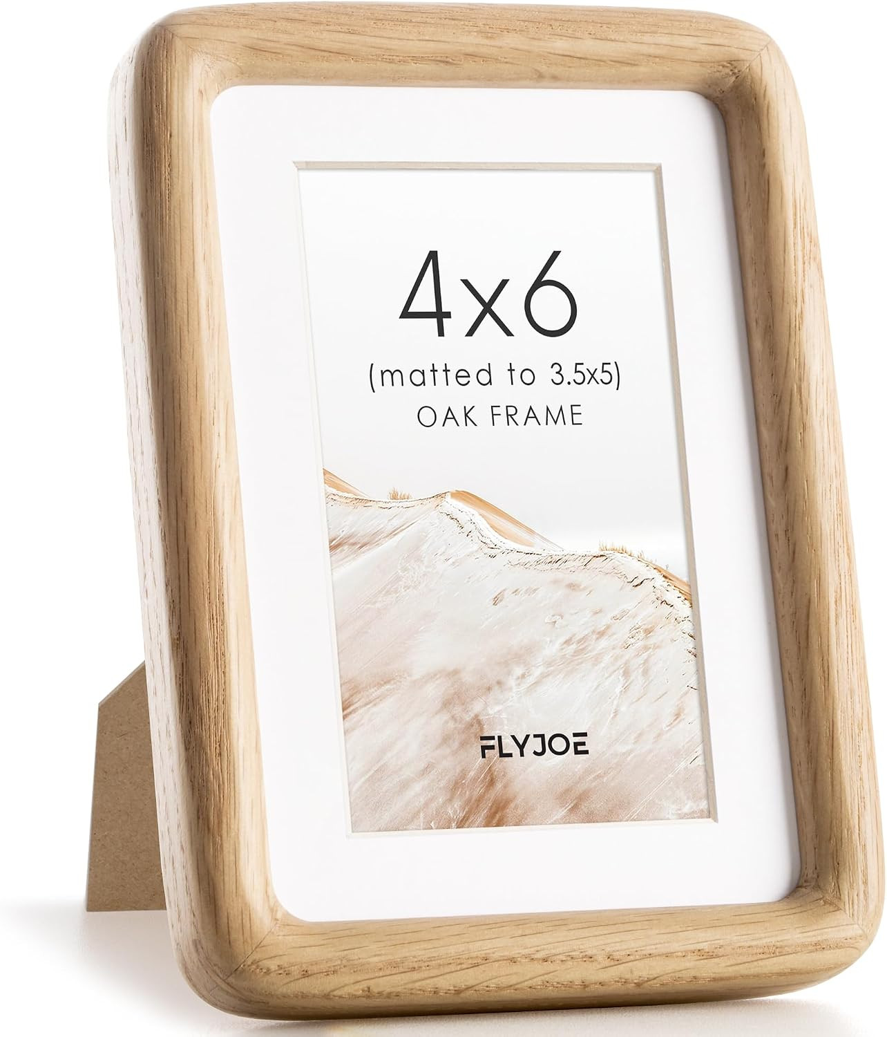 4x6 Picture Frame, Natural Solid Oak Wood Photo Frame, Rounded Corner | Amazon (US)