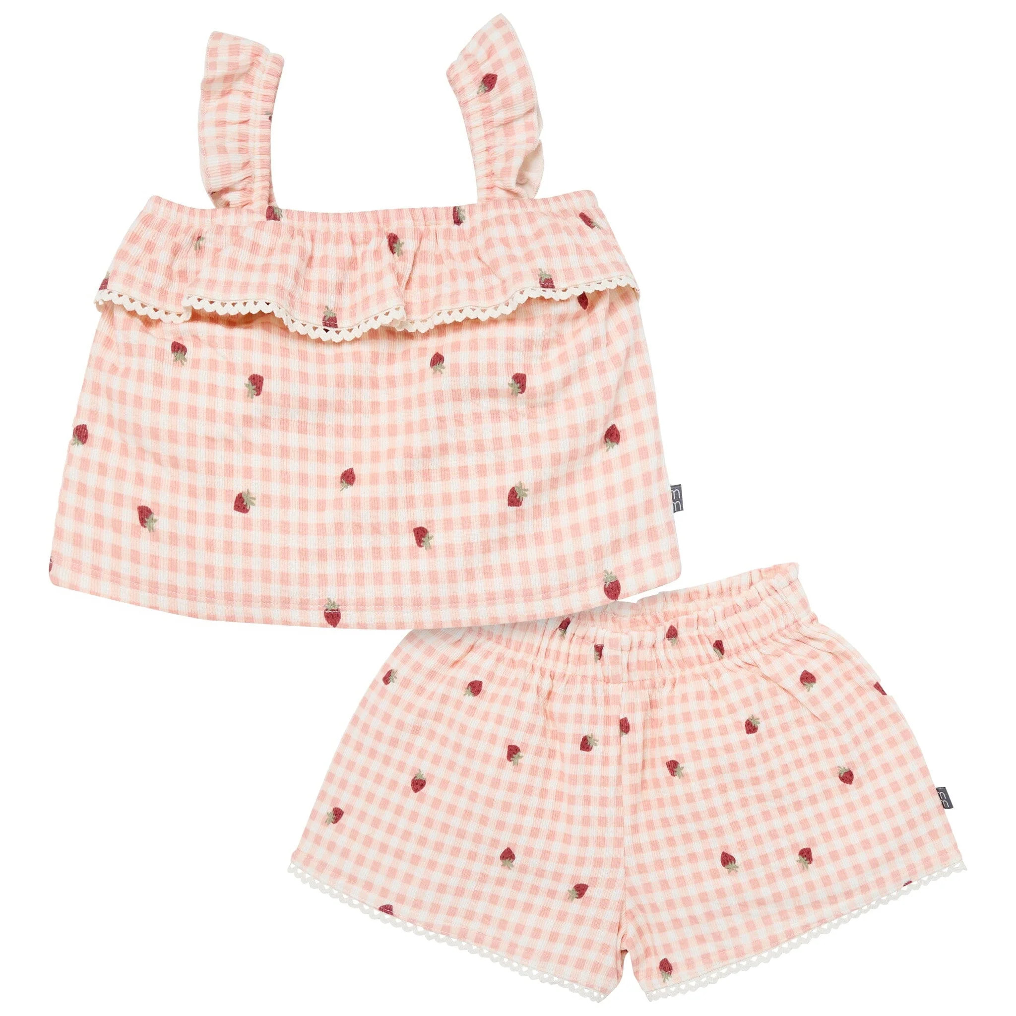 2-Piece Infant & Toddler Girls Rose Strawberry Gingham Top and Shorts Set | Gerber Childrenswear