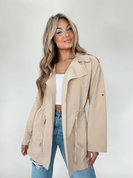 Khaki Nothing But Style Jacket | Lane 201 Boutique