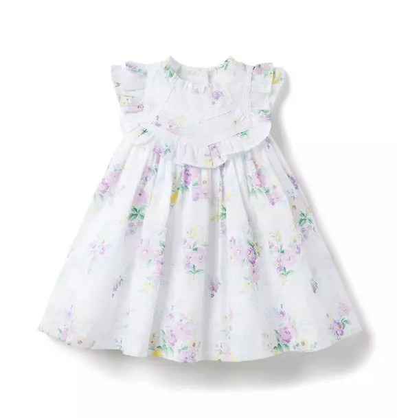 Baby Floral Lace Trim Dress | Janie and Jack
