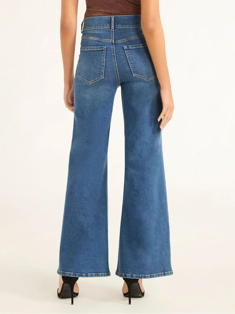 Sofia by Sofia Vergara Women's and Women's Plus Margot Wide Leg High Rise Jeans, 30.5" and 32.5" ... | Walmart (US)