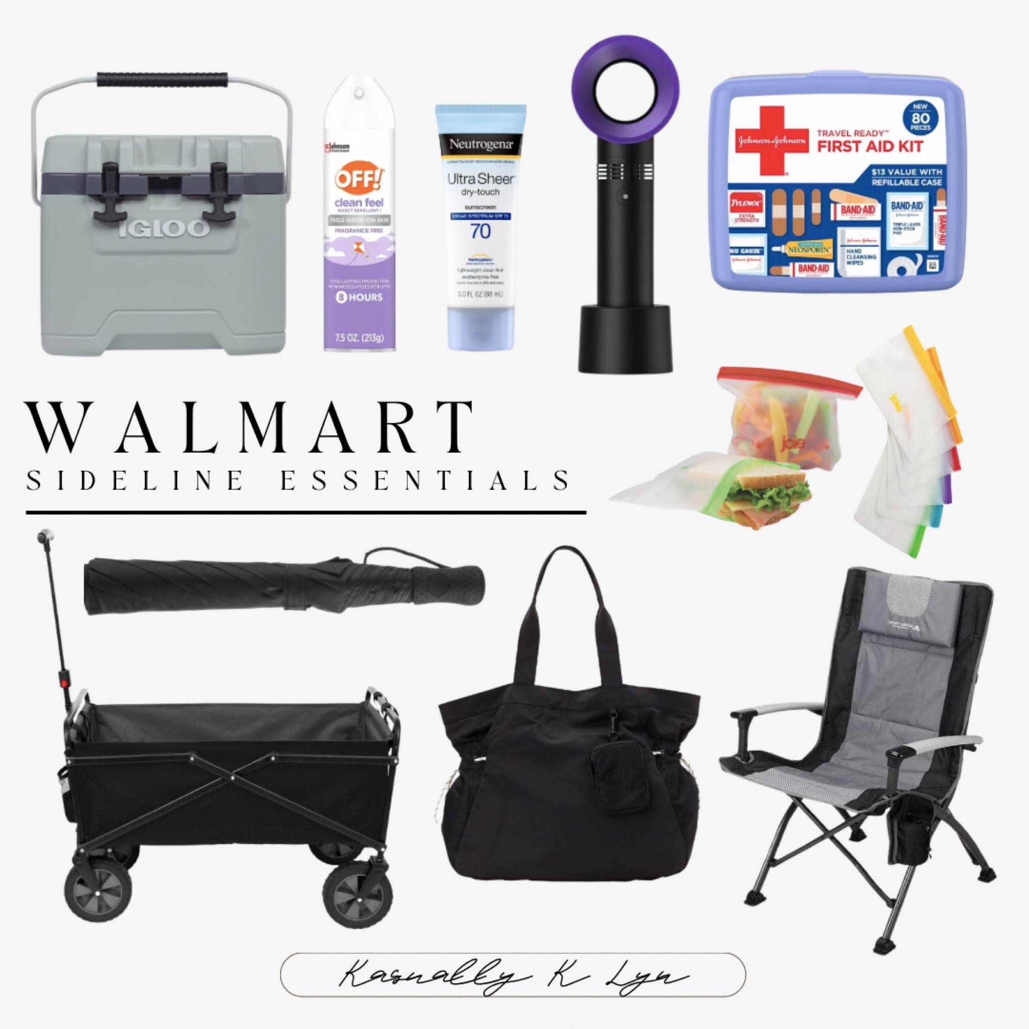 Walmart Sideline Essentials! siena compact outdoor folding utility wagon. high black foldable camping chair, neutrogena ultra sheer dry-touch face sunscreen lotion. reusable leak-proof snack bags. black athletic women’s everyday tote bag. rain umbrella. igloo ice chest cooler. portable handheld usb mini fan. off clean feel mosquito and bug spray repellent. travel portable emergency first aid kit.

#LTKTravel #LTKFindsUnder100 #LTKActive