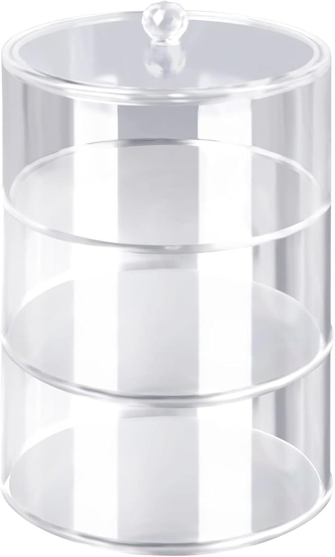 DULRLLY Clear Belt Organizer for Closet, Plastic Round Belt Holder Storage Containers, Stackable ... | Amazon (US)