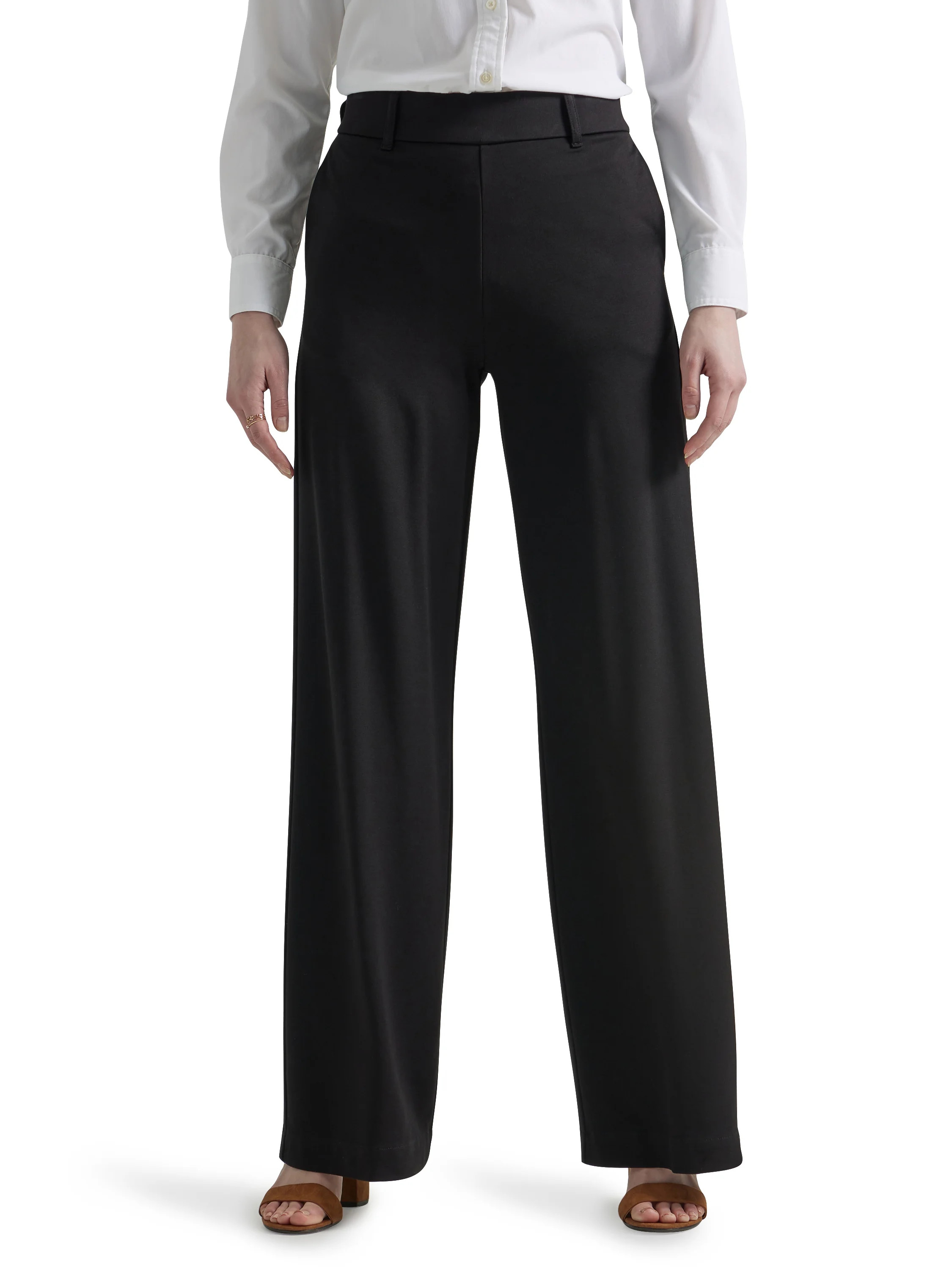 Lee® Women's Pull-On Comfort Waist A-Line Knit Pant - Walmart.com | Walmart (US)