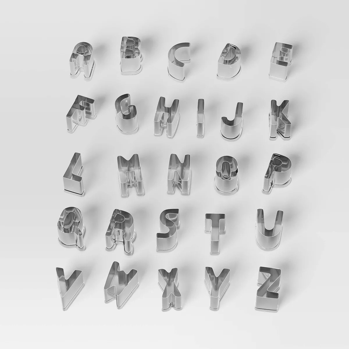 26pc Christmas Alphabet Cookie Cutter Set Silver - Wondershop™ | Target