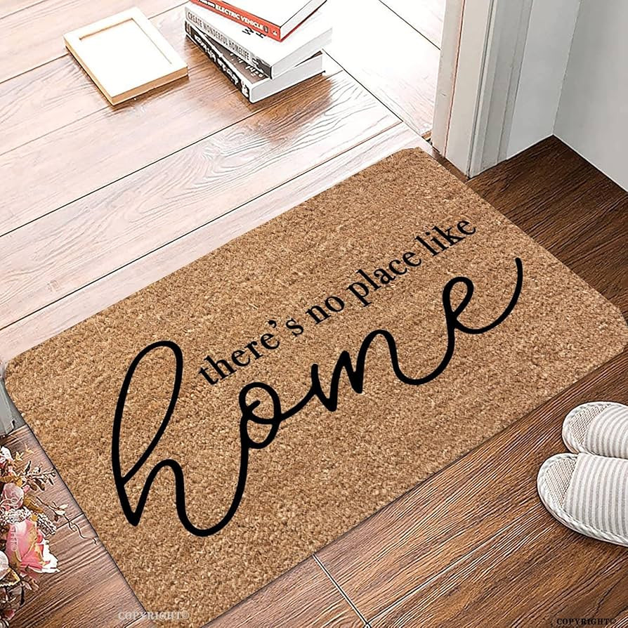 Welcome Door Mats There's No Place Like Home Greeting Front Porch Rugs Indoor Non Slip Door Mats ... | Amazon (US)