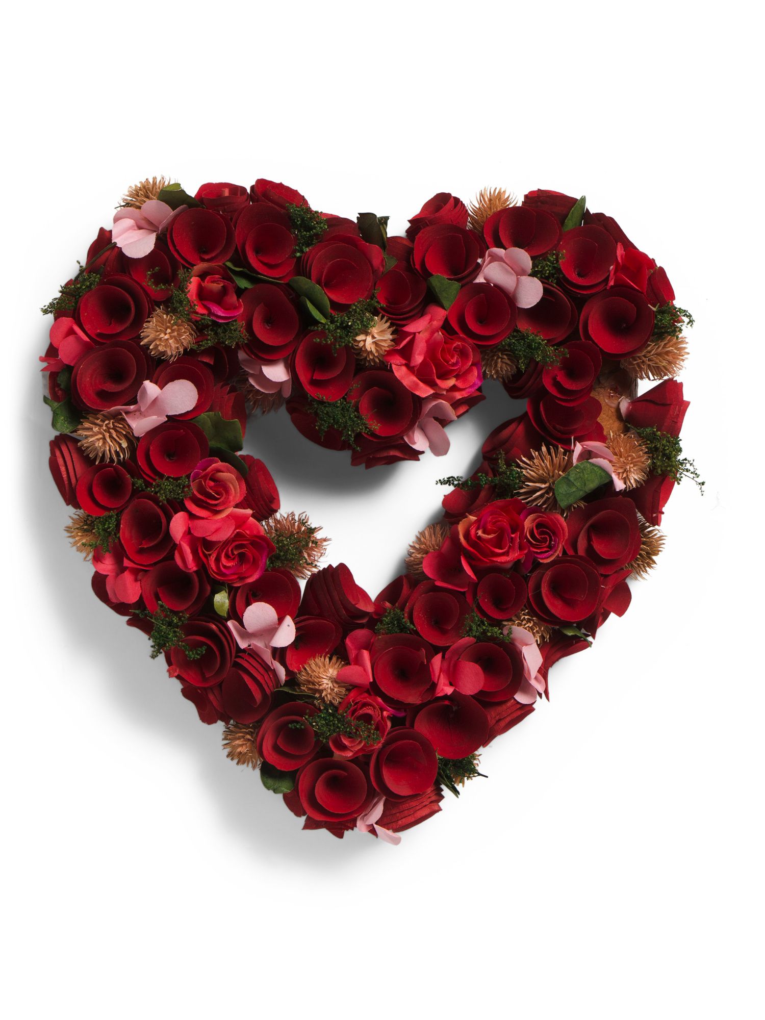 13.5in Floral Heart Shaped Wreath | TJ Maxx