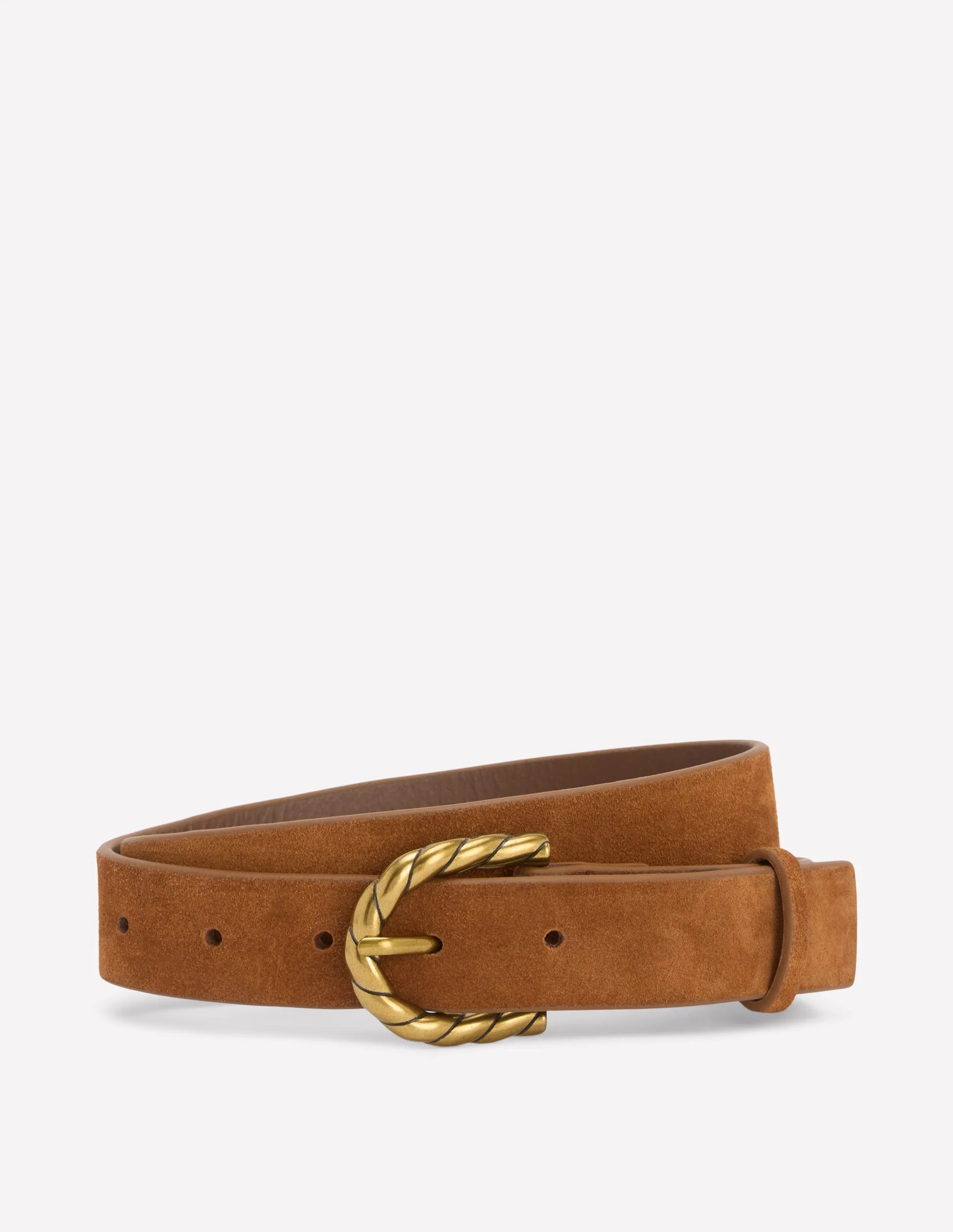 Boden Women's Twist Buckle Belt in Brown | Size XL | Boden (US)