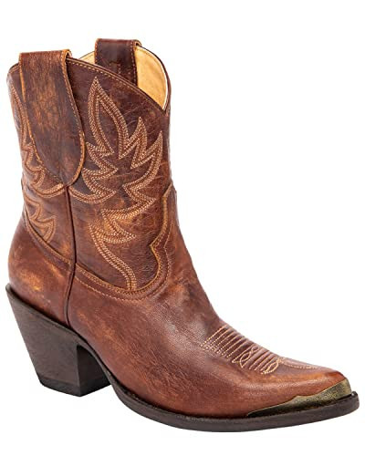 Idyllwind Women's Wheels Western Booties Round Toe - IDL001-2 9 1/2 M US Brown | Amazon (US)