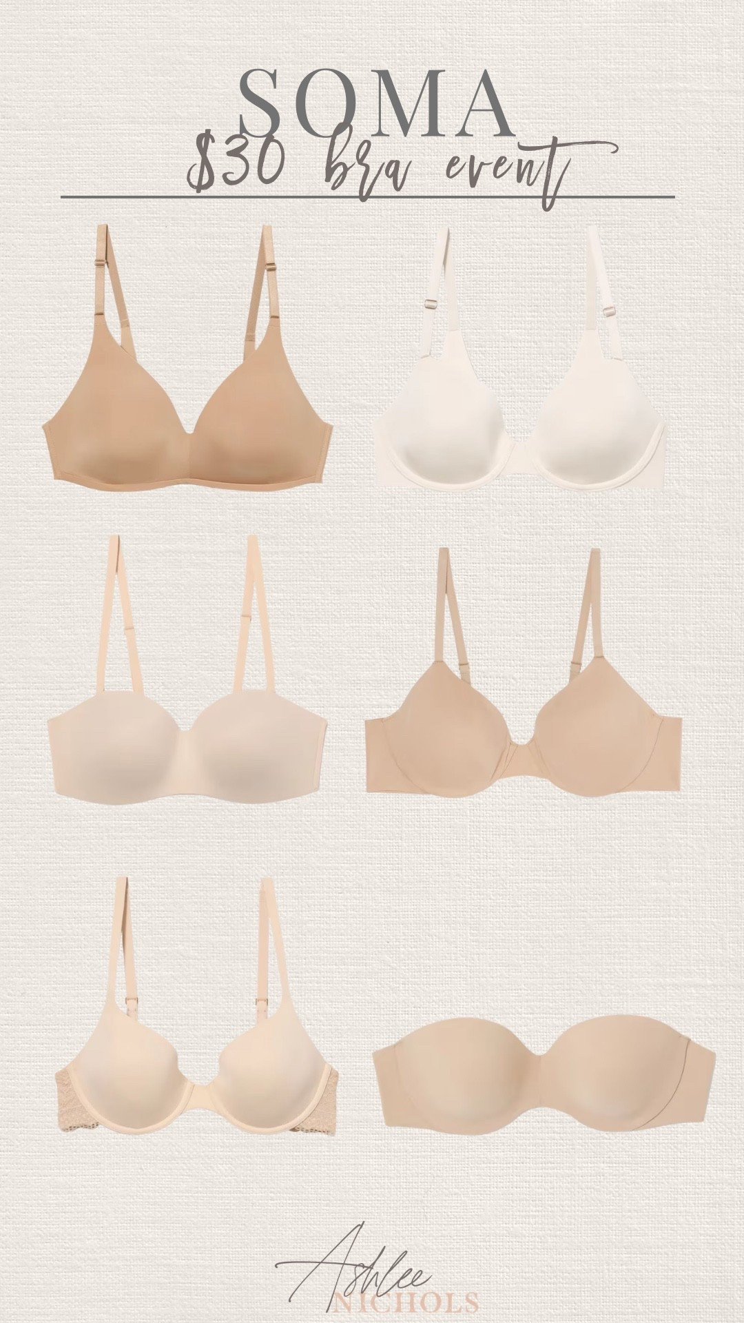 $30 bra event happening now!

Soma bra, strapless bra, nude bra

#LTKSaleAlert #LTKootd #LTKSpringSale