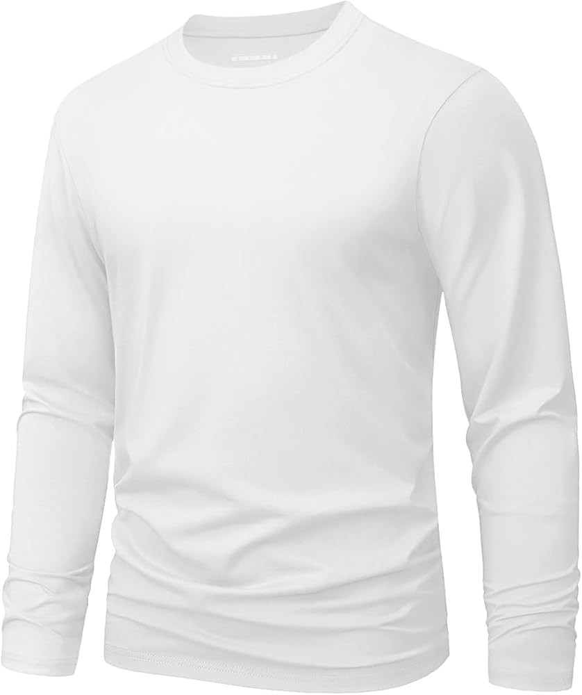 MAGNIVIT Men's Shirts Long Sleeve Cotton T-Shirt Crew Neck Midweight Tees Classic Basic Casual To... | Amazon (US)