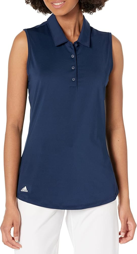 adidas women's Ultimate365 Solid Sleeveless Golf Polo Shirt | Amazon (US)