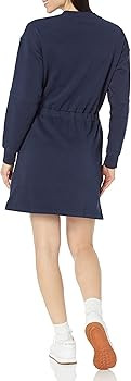 Amazon.com: Amazon Essentials Women's Waisted Sweatshirt Dress (Available in Plus Size), Navy, 2X... | Amazon (US)