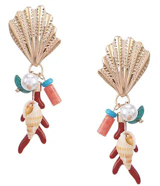 Southern Living Sealife Charm Cluster Drop Earrings | Dillard's | Dillard's